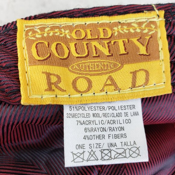 Vintage Y2K Old Country Road Cadet Hat Pinstripe Wool Blend Embroidered Bling - Picture 4 of 11